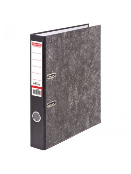 Папка-регистратор ОФИСМАГ, фактура стандарт, с мраморным покрытием, 50 мм, черный корешок, 222096