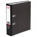 Папка-регистратор ОФИСМАГ, фактура стандарт, с мраморным покрытием, 80 мм, черный корешок, 222097