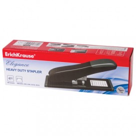 Степлер МОЩНЫЙ №24/6-23/13 ERICH KRAUSE 'Elegance', до 100 листов, с резиновой накладкой, черный, 5410