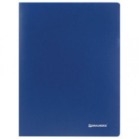 Папка 20 вкладышей BRAUBERG 'Office', синяя, 0,5 мм, 222628