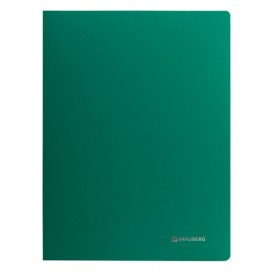Папка с пластиковым скоросшивателем BRAUBERG 'Office', зеленая, до 100 листов, 0,5 мм, 222642