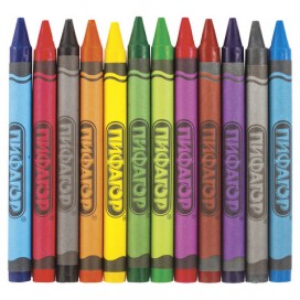Восковые карандаши ПИФАГОР, 12 цветов, 222962
