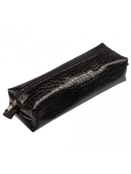 Пенал-косметичка BRAUBERG 'Ultra black', 'крокодиловая кожа', 20х6х4 см, 223909
