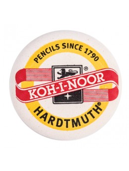 Резинка стирательная KOH-I-NOOR, круглая, диаметр 41 мм, белая, картонный дисплей, 6240041001KK