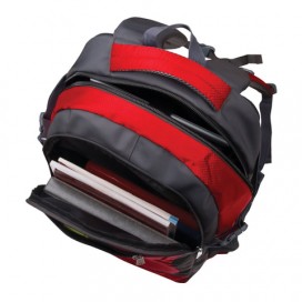Рюкзак для школы и офиса BRAUBERG 'StreetBall 2', 30 л, размер 48х34х18 см, ткань, серо-красный, 224452