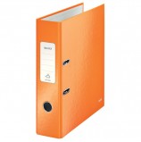 Папка-регистратор LEITZ 'WOW', механизм 180°, ламинированная, 80 мм, оранжевая, 10050044