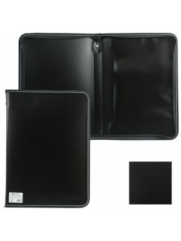 Папка на молнии пластиковая BRAUBERG 'Contract', А4, 335х242 мм, внутренний карман, черная, 225162