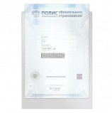 Папка-файл для медицинского полиса, 223х158 мм, без отверстий, ПВХ 120 мкм, 'ДПС', 3127