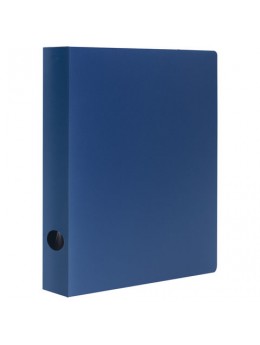 Папка на 2 кольцах STAFF, 40 мм, синяя, до 250 листов, 0,5 мм, 225720