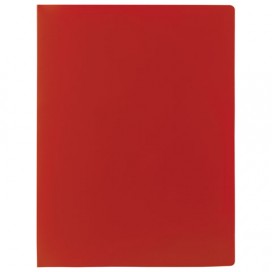 Папка на 2 кольцах STAFF, 21 мм, красная, до 80 листов, 0,5 мм, 225718