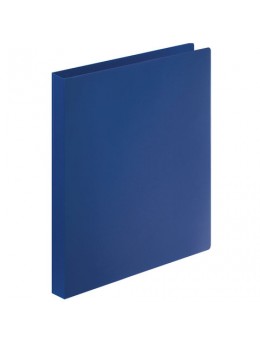 Папка на 4 кольцах STAFF, 25 мм, синяя, до 120 листов, 0,5 мм, 225724