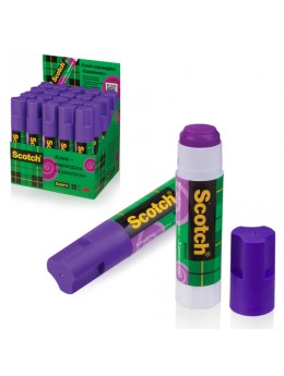 Клей-карандаш SCOTCH, обесцвечивающийся, фиолетовый, 15 г, 6115D20