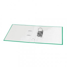 Папка-регистратор STAFF, с покрытием из ПВХ, 70 мм, без уголка, зеленая, 225981