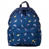 Рюкзак BRAUBERG универсальный, сити-формат, синий, 'Птицы', 23 литра, 43х34х15 см, 226401