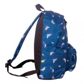 Рюкзак BRAUBERG универсальный, сити-формат, синий, 'Птицы', 23 литра, 43х34х15 см, 226401
