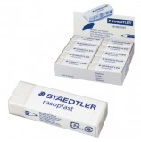 Резинка стирательная STAEDTLER (Германия) 'Rasoplast', 65x23x13 мм, белая, картонный держатель, дисплей, 526 B20