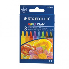 Восковые мелки STAEDTLER (Германия) 'Noris Club', 8 цветов, картонная упаковка, европодвес, 220 NC8
