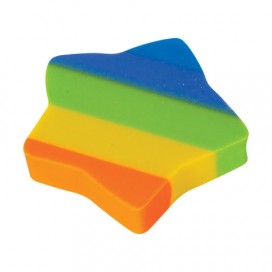 Резинка стирательная ПИФАГОР, 'Радуга', 30x30x6 мм, цветная, фигурная, 226535