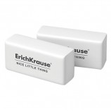 Резинка стирательная ERICH KRAUSE 'Nice Little Thing', прямоугольная, 32х15х12мм, белая, картонный дисплей, 7027