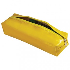 Пенал-косметичка BRAUBERG под искусственную кожу, 'Блеск', желтый, 20х6х4 см, 226718