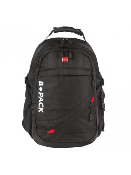 Рюкзак B-PACK 'S-01' (БИ-ПАК) универсальный, с отделением для ноутбука, влагостойкий, черный, 47х32х20 см, 226947 Рюкзак B-PACK 'S-01' (БИ-ПАК) универсальный, с отделением для ноутбука, влагостойкий, черный, 47х32х20 см, 226947