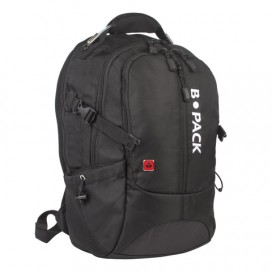 Рюкзак B-PACK 'S-02' (БИ-ПАК) универсальный, с отделением для ноутбука, усиленная ручка, черный, 47х31х16 см, 226948