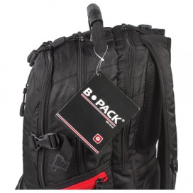 Рюкзак B-PACK 'S-03' (БИ-ПАК) универсальный, с отделением для ноутбука, увеличенный объем, черный, 46х32х26 см, 226949