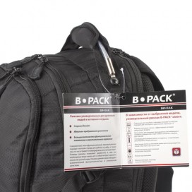 Рюкзак B-PACK 'S-02' (БИ-ПАК) универсальный, с отделением для ноутбука, усиленная ручка, черный, 47х31х16 см, 226948
