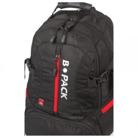 Рюкзак B-PACK 'S-03' (БИ-ПАК) универсальный, с отделением для ноутбука, увеличенный объем, черный, 46х32х26 см, 226949