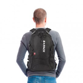 Рюкзак B-PACK 'S-02' (БИ-ПАК) универсальный, с отделением для ноутбука, усиленная ручка, черный, 47х31х16 см, 226948