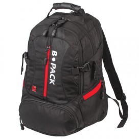 Рюкзак B-PACK 'S-03' (БИ-ПАК) универсальный, с отделением для ноутбука, увеличенный объем, черный, 46х32х26 см, 226949