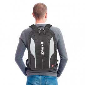 Рюкзак B-PACK 'S-04' (БИ-ПАК) универсальный, с отделением для ноутбука, влагостойкий, черный, 45х29х16 см, 226950