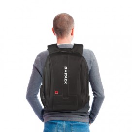 Рюкзак B-PACK 'S-05' (БИ-ПАК) универсальный, с отделением для ноутбука, жесткий корпус, черный, 45х32х18 см, 226952