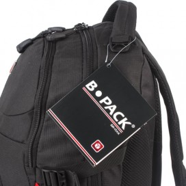 Рюкзак B-PACK 'S-06' (БИ-ПАК) универсальный, уплотненная спинка, облегченный, черный, 46х32х15 см, 226953