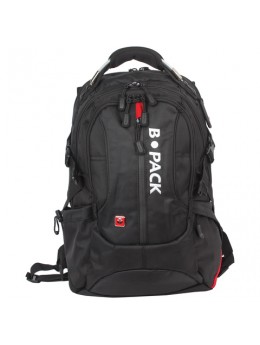 Рюкзак B-PACK 'S-08' (БИ-ПАК) универсальный, с отделением для ноутбука, влагостойкий, черный, 50х32х17 см, 226955
