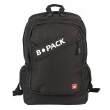 Рюкзак B-PACK 'S-09' (БИ-ПАК) универсальный, с отделением для ноутбука, уплотненная спинка, черный, 44х30х14 см, 226956