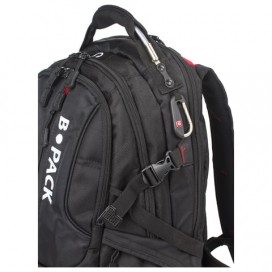 Рюкзак B-PACK 'S-08' (БИ-ПАК) универсальный, с отделением для ноутбука, влагостойкий, черный, 50х32х17 см, 226955