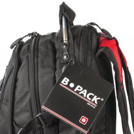 Рюкзак B-PACK 'S-08' (БИ-ПАК) универсальный, с отделением для ноутбука, влагостойкий, черный, 50х32х17 см, 226955