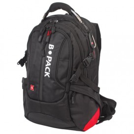 Рюкзак B-PACK 'S-08' (БИ-ПАК) универсальный, с отделением для ноутбука, влагостойкий, черный, 50х32х17 см, 226955