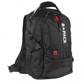 Рюкзак B-PACK 'S-08' (БИ-ПАК) универсальный, с отделением для ноутбука, влагостойкий, черный, 50х32х17 см, 226955