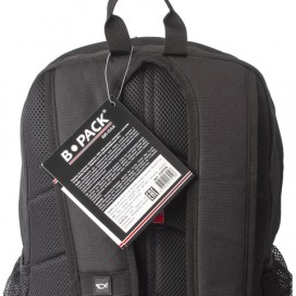 Рюкзак B-PACK 'S-09' (БИ-ПАК) универсальный, с отделением для ноутбука, уплотненная спинка, черный, 44х30х14 см, 226956
