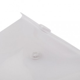 Папка-конверт с кнопкой МАЛОГО ФОРМАТА (105х148 мм), А6, матовая прозрачная, 0,18 мм, BRAUBERG, 227321