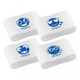 Резинка стирательная MAPED (Франция) 'Essentials Soft 13', 33,5х21,5х9,9 мм, белая, дисплей, 112911