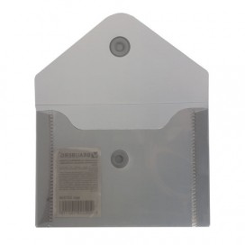 Папка-конверт с кнопкой МАЛОГО ФОРМАТА (74х105 мм), А7 (для дисконтных, банковских карт, визиток), тонир.черная, 0,18 мм, BRAUBERG, 227326