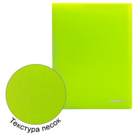 Папка 20 вкладышей BRAUBERG 'Neon', 16 мм, неоновая, зеленая, 700 мкм, 227448