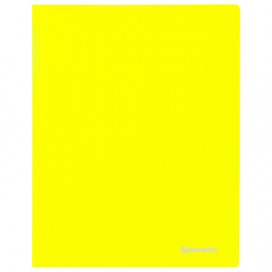 Папка 40 вкладышей BRAUBERG 'Neon', 25 мм, неоновая желтая, 700 мкм, 227453