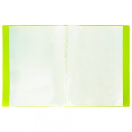 Папка 40 вкладышей BRAUBERG 'Neon', 25 мм, неоновая, зеленая, 700 мкм, 227452