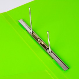 Папка с металлическим скоросшивателем и внутренним карманом BRAUBERG 'Neon', 16 мм, зеленая, до 100 листов, 0,7 мм, 227464