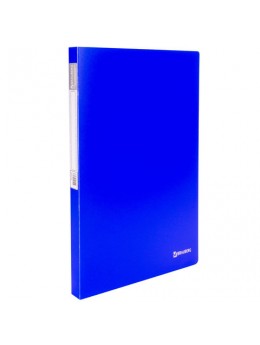 Папка с металлическим скоросшивателем и внутренним карманом BRAUBERG 'Neon', 16 мм, синяя, до 100 листов, 0,7 мм, 227467