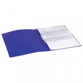 Папка на 2 кольцах BRAUBERG 'Office', 32 мм, синяя, до 250 листов, 0,5 мм, 227498